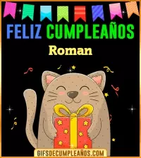 GIF Feliz Cumpleaños Roman
